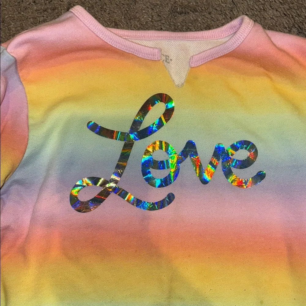 The Children's Place Pink and Yellow Long Sleeve Tee